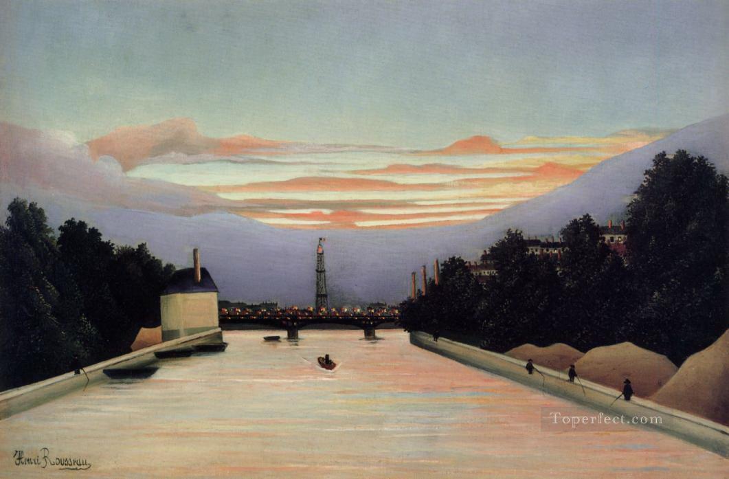 La tour Eiffel Tower in Paris Henri Rousseau Post Impressionism Naive Primitivism Oil Paintings